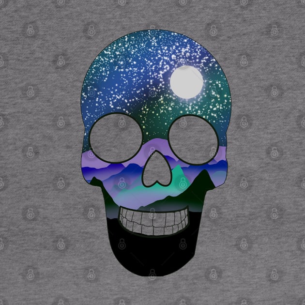 Skull nightscape by Theartiologist